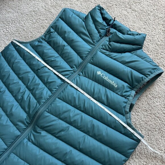 Columbia Mens Slope Edge Vest Omni-Heat Thermal Reflective Teal NWT Small - Picture 7 of 8